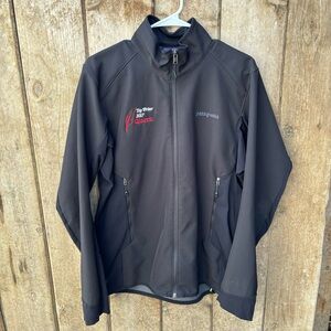 Patagonia Jacket Mens Medium Black Adze Hybrid Soft Shell Polartec Full Zip